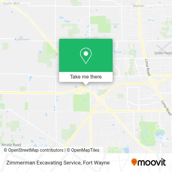 Zimmerman Excavating Service map