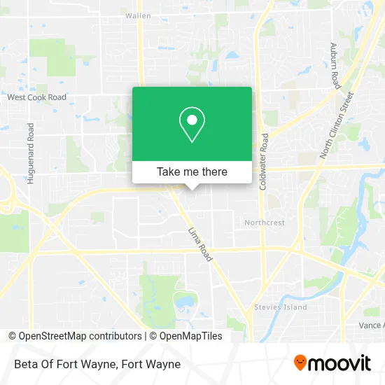 Beta Of Fort Wayne map