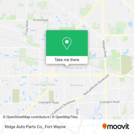 Mapa de Ridge Auto Parts Co.