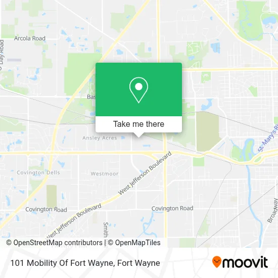 101 Mobility Of Fort Wayne map