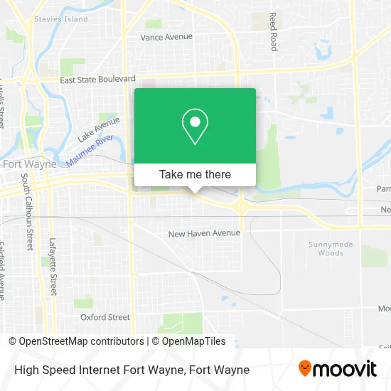 High Speed Internet Fort Wayne map