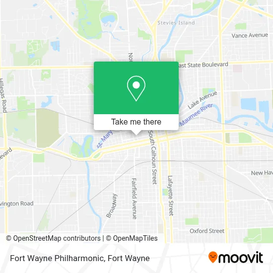 Fort Wayne Philharmonic map