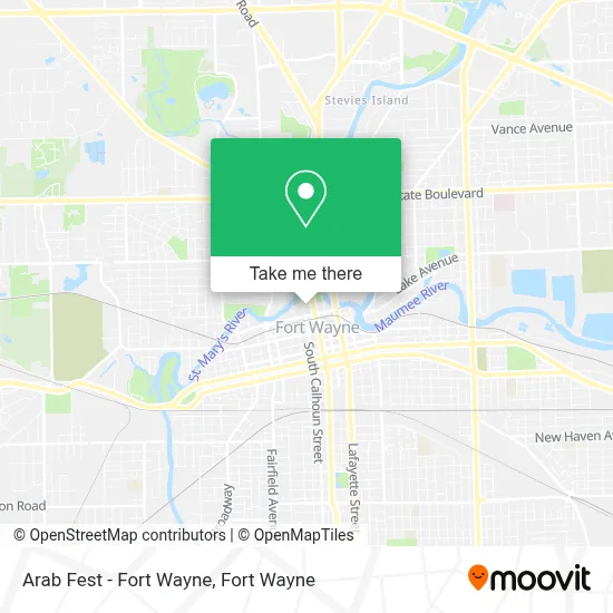 Arab Fest  - Fort Wayne map
