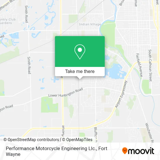 Mapa de Performance Motorcycle Engineering Llc.