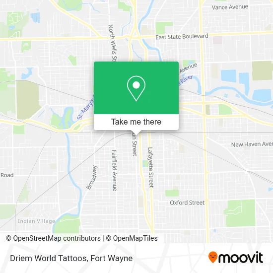 Driem World Tattoos map