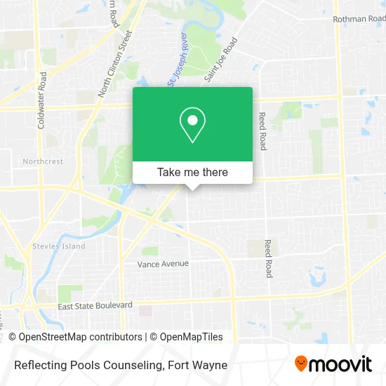 Reflecting Pools Counseling map