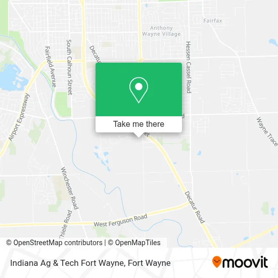 Indiana Ag & Tech Fort Wayne map