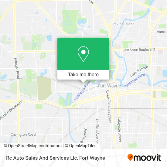 Mapa de Rc Auto Sales And Services Llc