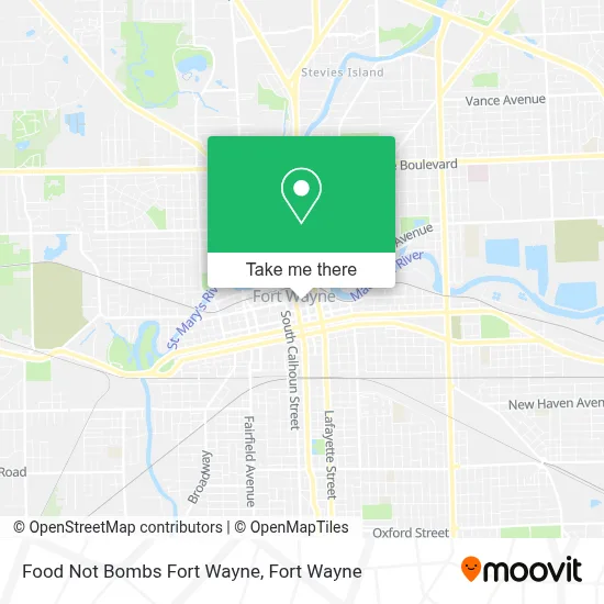 Food Not Bombs Fort Wayne map