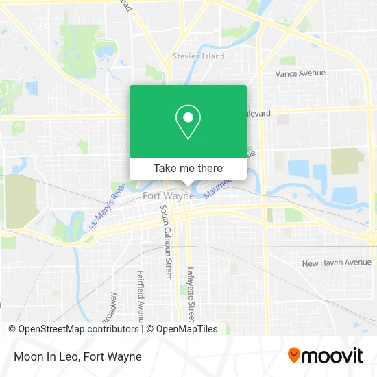 Moon In Leo map