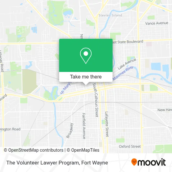 The Volunteer Lawyer Program map