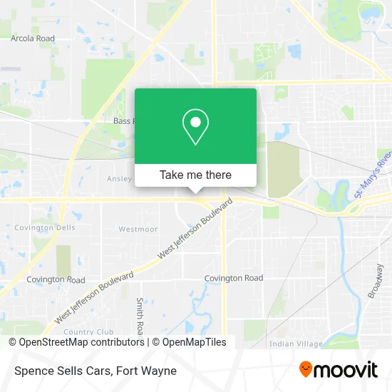 Spence Sells Cars map