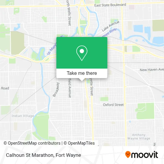 Calhoun St Marathon map