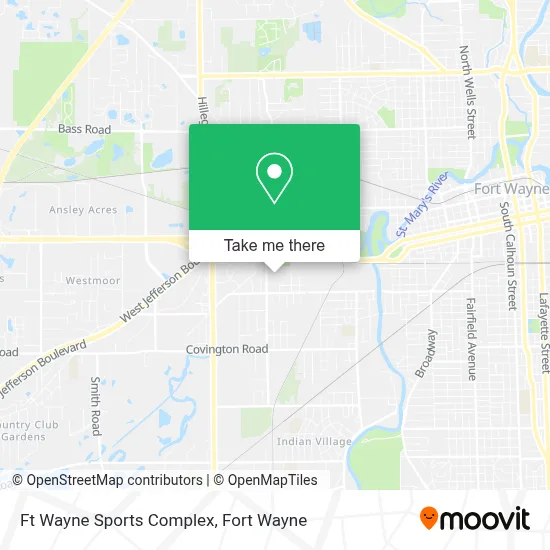 Ft Wayne Sports Complex map