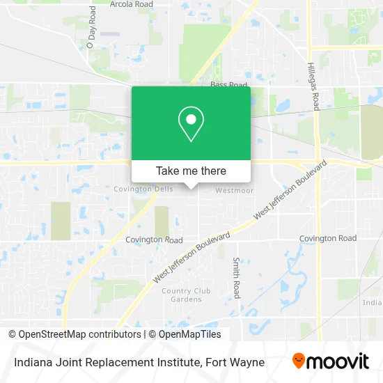 Indiana Joint Replacement Institute map