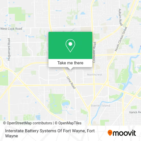 Interstate Battery Systems Of Fort Wayne map