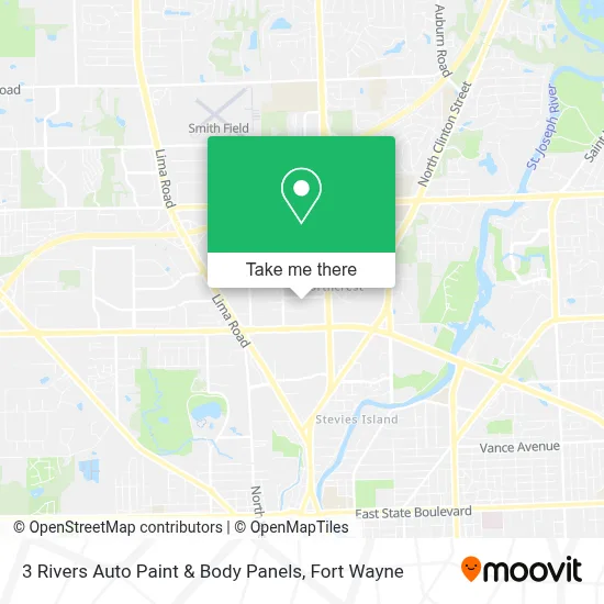 3 Rivers Auto Paint & Body Panels map