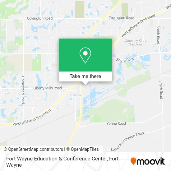 Fort Wayne Education & Conference Center map