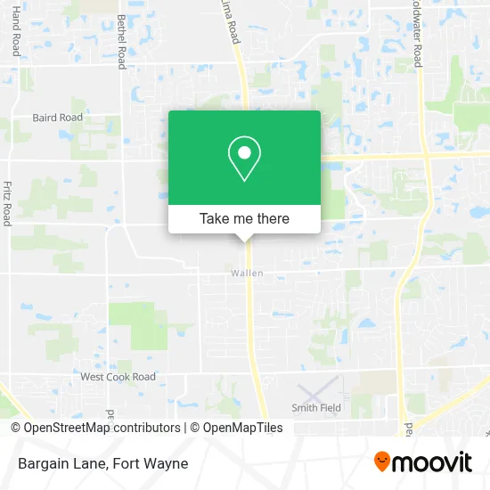 Bargain Lane map