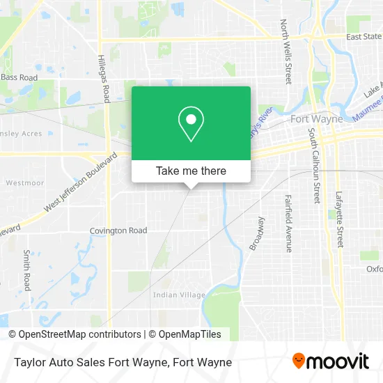 Taylor Auto Sales Fort Wayne map