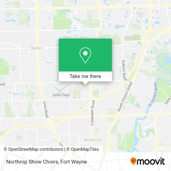 Northrop Show Choirs map