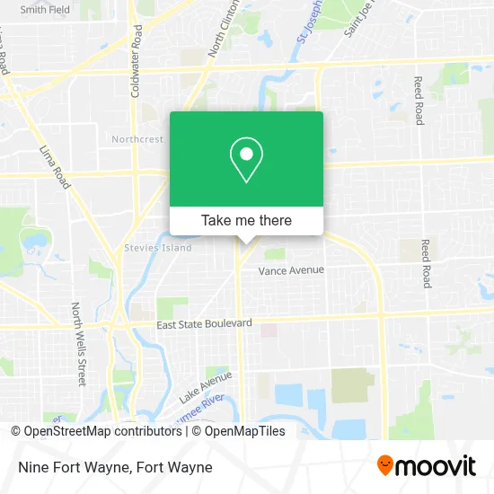 Nine Fort Wayne map