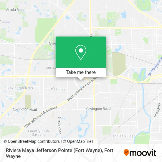 Riviera Maya Jefferson Pointe (Fort Wayne) map