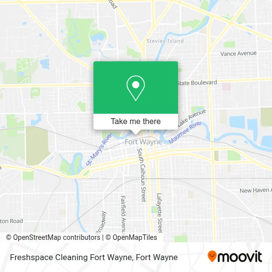 Freshspace Cleaning Fort Wayne map