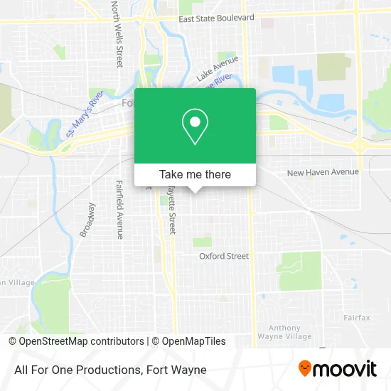 All For One Productions map