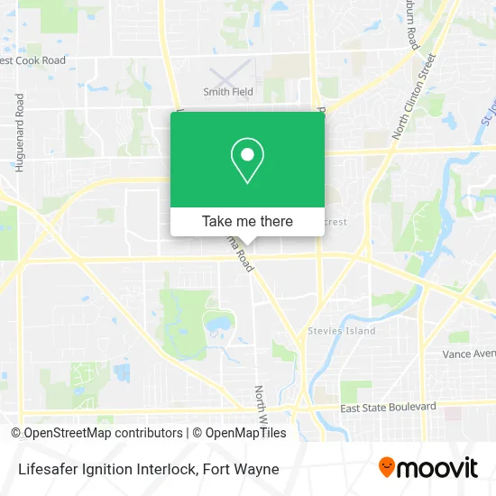 Lifesafer Ignition Interlock map