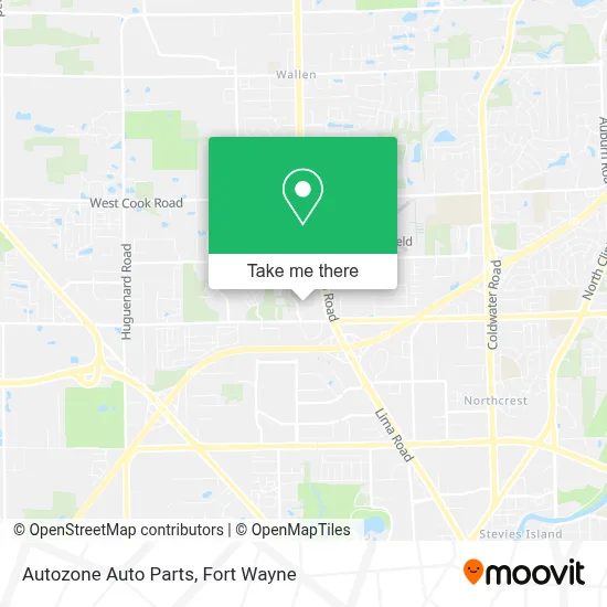 Autozone Auto Parts map