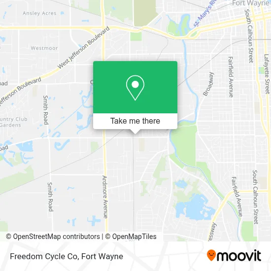 Freedom Cycle Co map