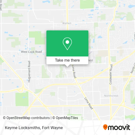 Keyme Locksmiths map
