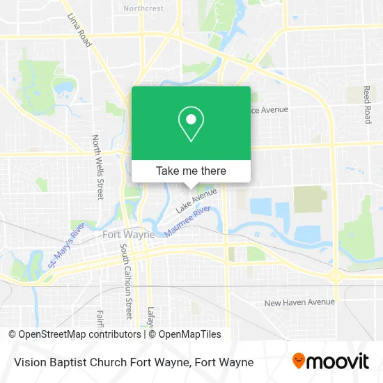 Vision Baptist Church Fort Wayne map