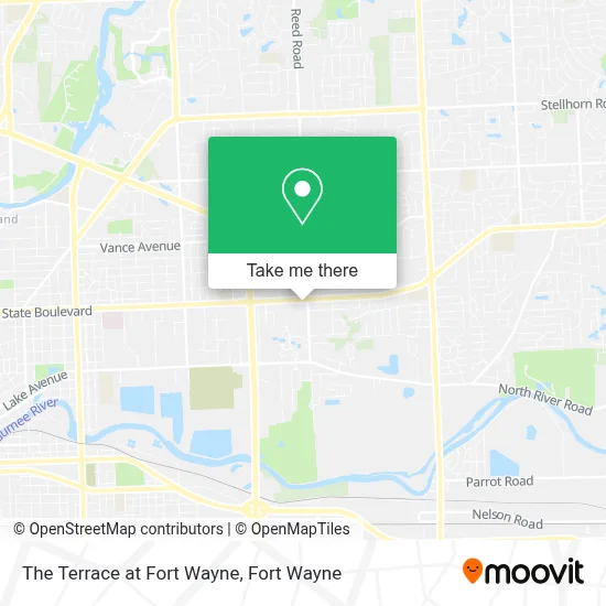 The Terrace at Fort Wayne map