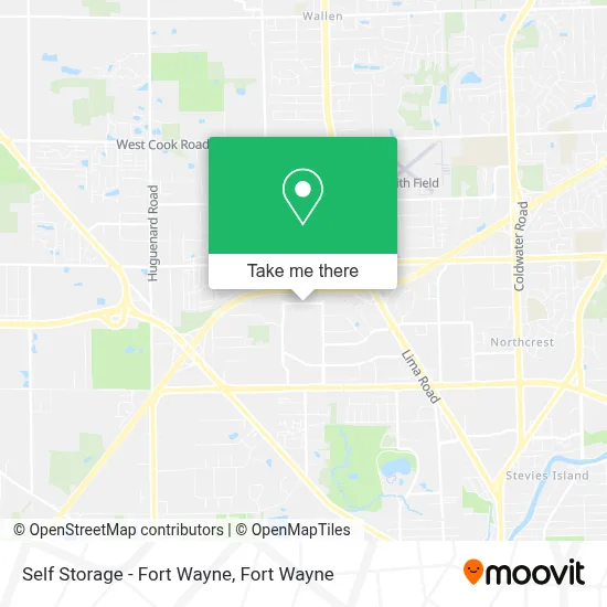 Self Storage - Fort Wayne map