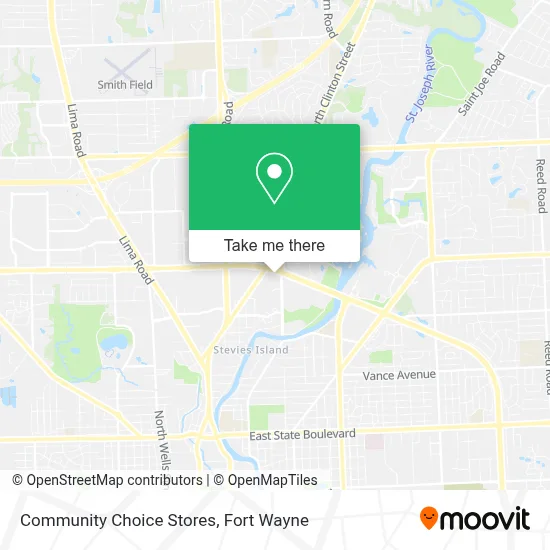 Community Choice Stores map