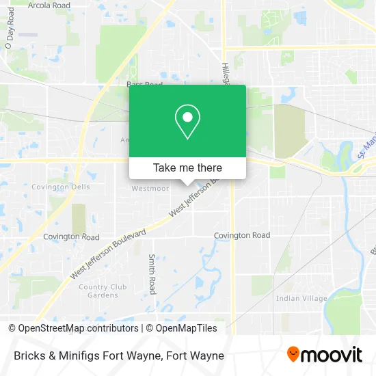 Bricks & Minifigs Fort Wayne map