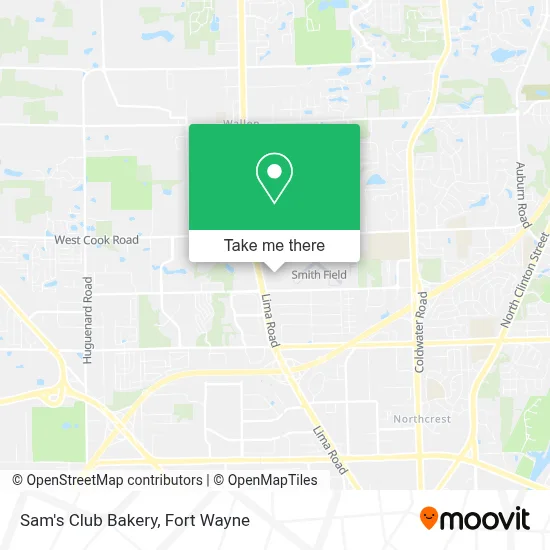 Sam's Club Bakery map