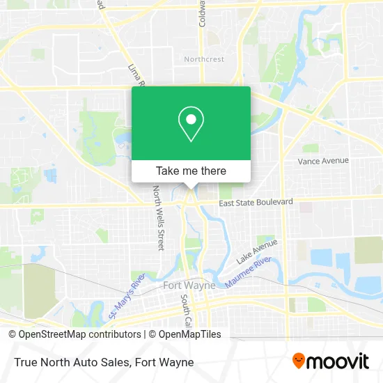 True North Auto Sales map