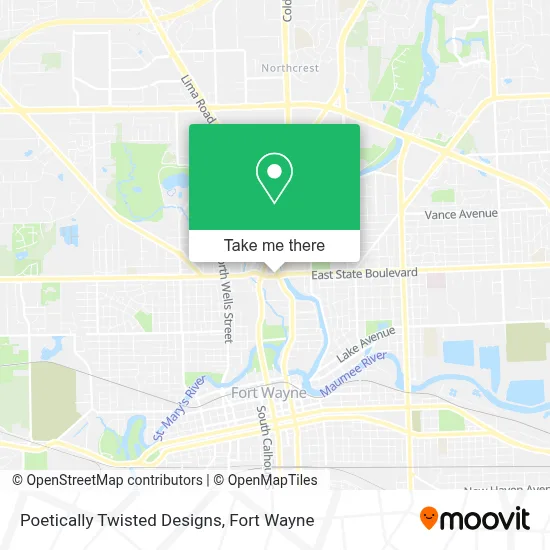 Poetically Twisted Designs map