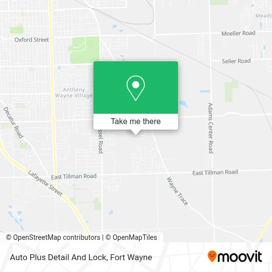 Auto Plus Detail And Lock map