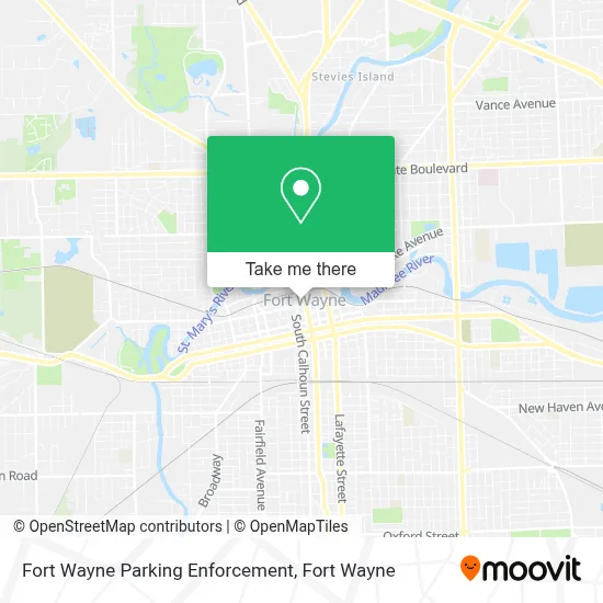 Fort Wayne Parking Enforcement map