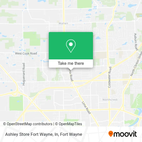 Ashley Store Fort Wayne, In map