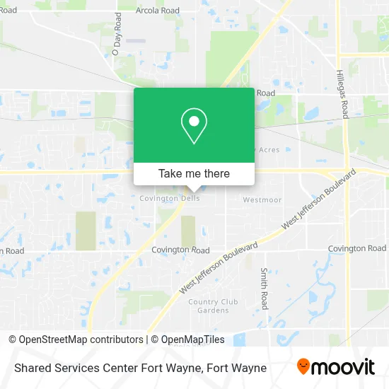 Shared Services Center Fort Wayne map