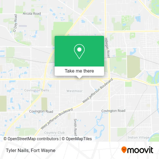 Tyler Nails map