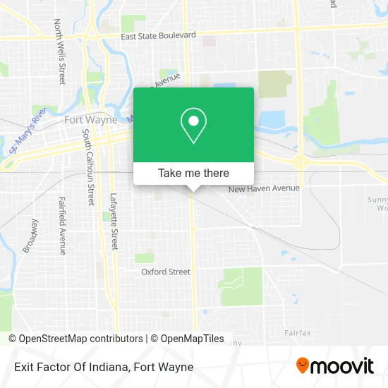 Exit Factor Of Indiana map