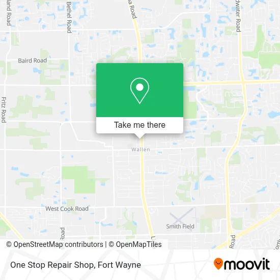 One Stop Repair Shop map