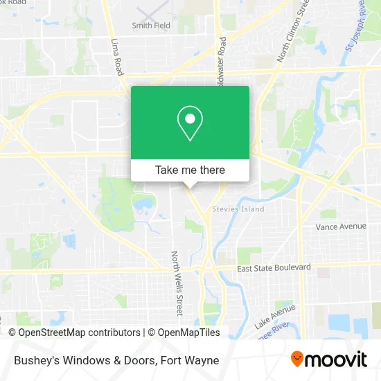 Bushey's Windows & Doors map