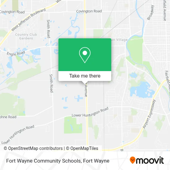 Fort Wayne Community Schools map